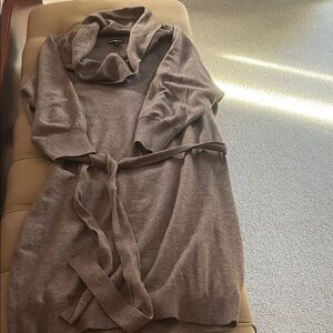 Express Cowl Neck Sweater in Taupe